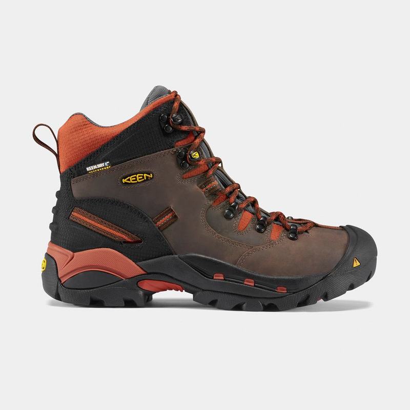 Keen Pittsburgh 6" Soft Toe Mens Work Boots Brown Discount (6079-GCTVS)